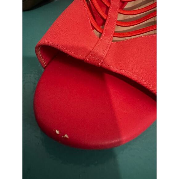 East 5th EF Neville Red Strappy Peep Toe Slingback Heels Size 9M – Gently Used - Picture 3 of 5